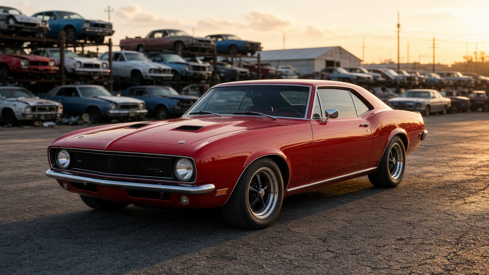 Cool car at the Wiz Auto Parts yard, Houston